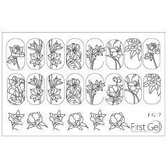 Nail Trafaret 7 Black