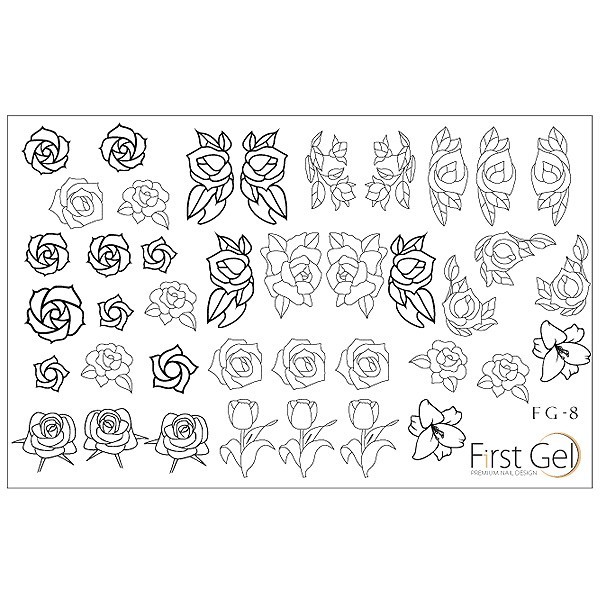 Nail Trafaret 8 Black