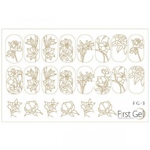 Nail Trafaret 3 Gold